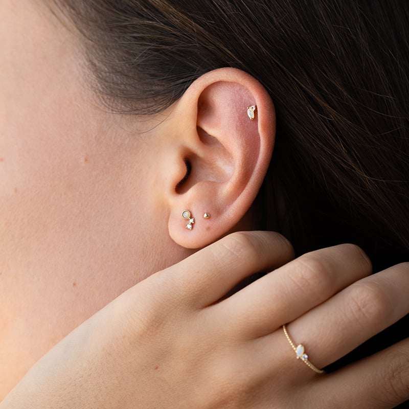 Goldenes Schmuckset mit Opalen Noela 128411