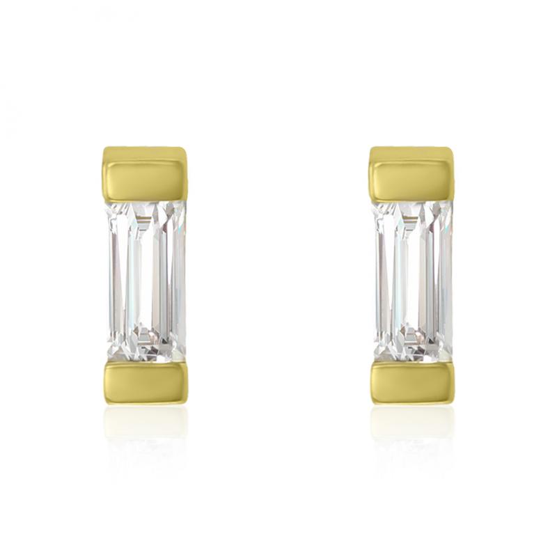 Minimalistische Ohrringe mit Baguette Saphiren Reilly 20831