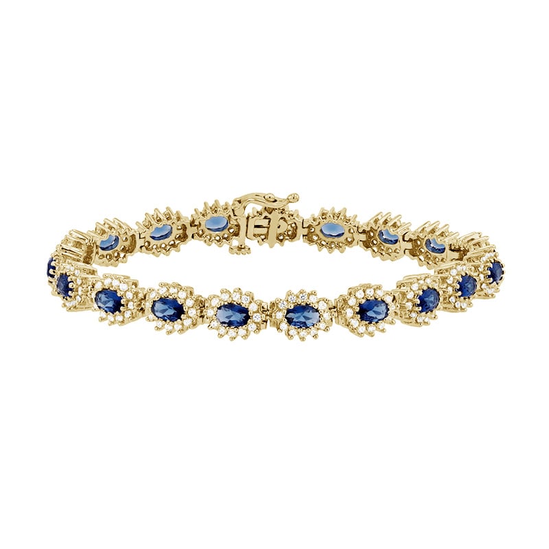 Luxuriöses armband mit Lab Grown Saphiren und Diamanten Dorotéia 142012