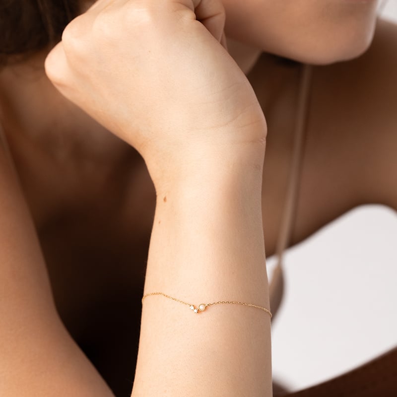 Goldenes Schmuckset mit Opalen Noela 128413