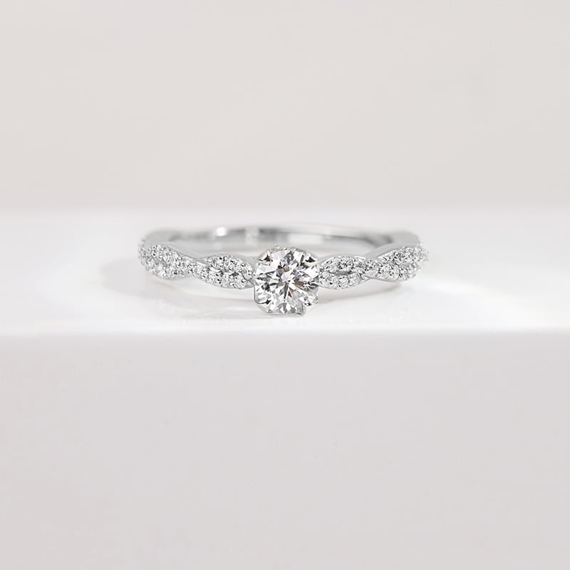 Verflochtener Verlobungsring mit zertifiziertem Lab Grown Diamanten Minna 152664