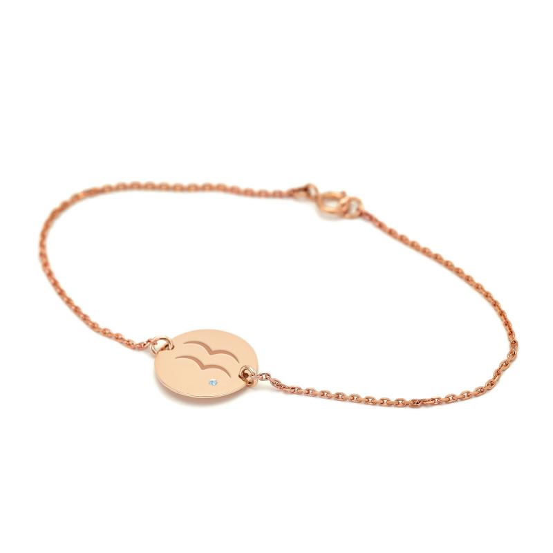 Armband Wassermann Sternzeichen mit Aquamaring 27304