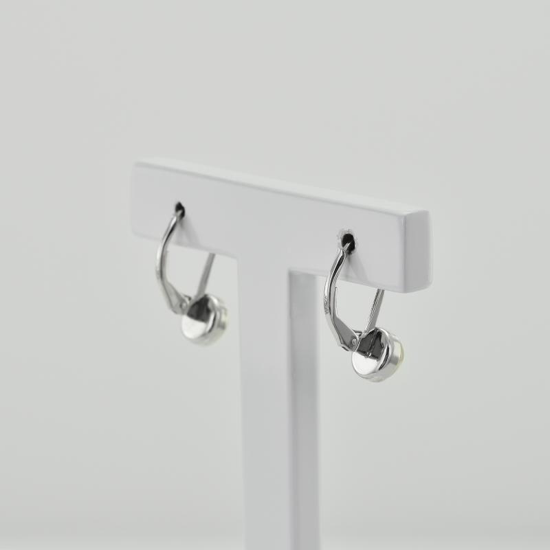 Silberne Hängeohrringe mit natürlichen Opalen Maumo 34124