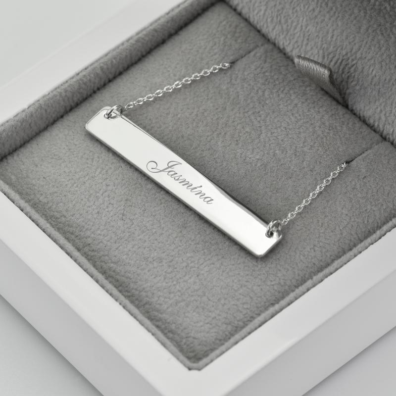 Halskette aus Silber mit Gravur 40635