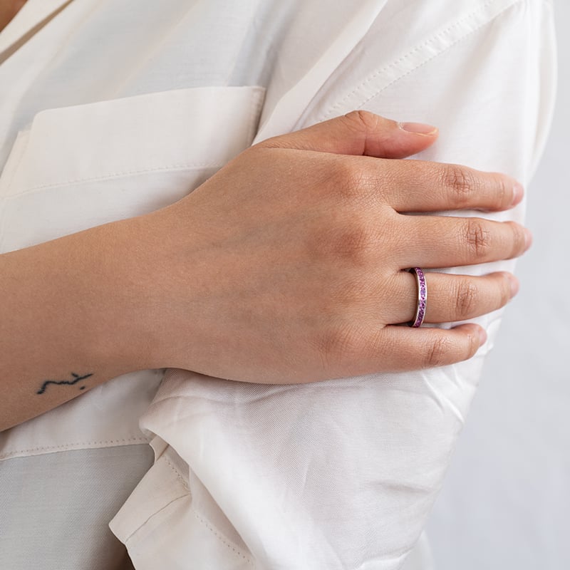 Saphir Memoire-Ring aus Silber Urian 120716