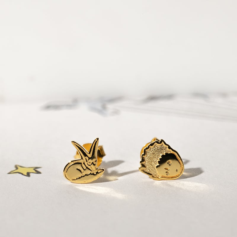 Silberne Ohrstecker Der Kleine Prinz und der Fuchs 138047