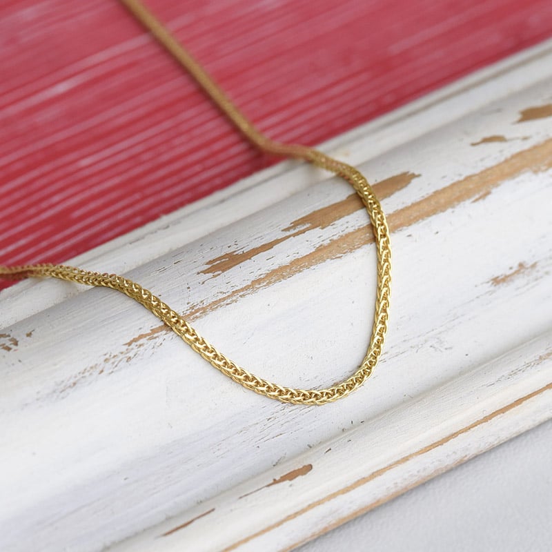 Goldene Spigakette 45 cm aus 18k Gold 152587