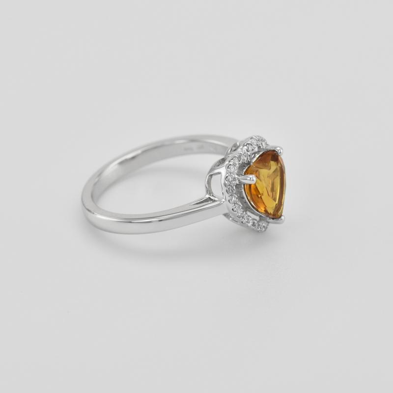 Goldring mit Citrinherz und Diamanten Connelly 38178