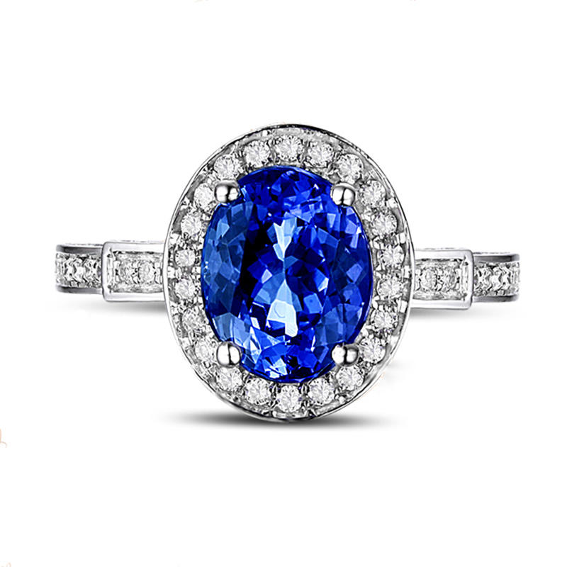 Tansanitring mit Diamanten 9968