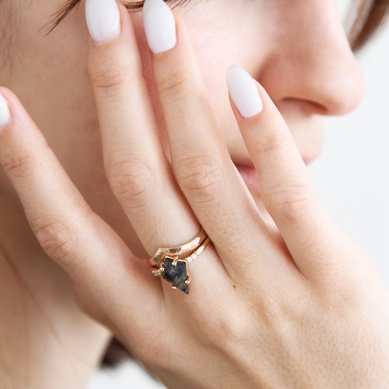 Ring Set mit Achat Vinka 124069