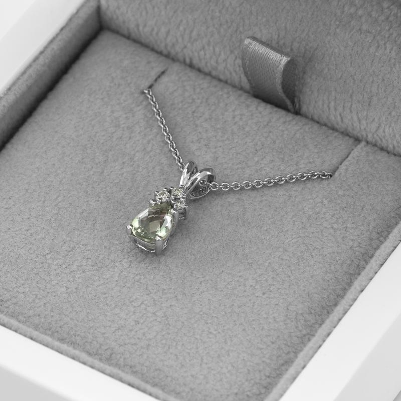 Goldene Halskette mit Amethyst 50629