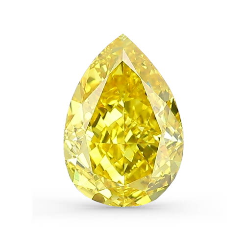 Lab Grown IGI 0.31ct VS1 Fancy Vivid Yellow Birne Diamant