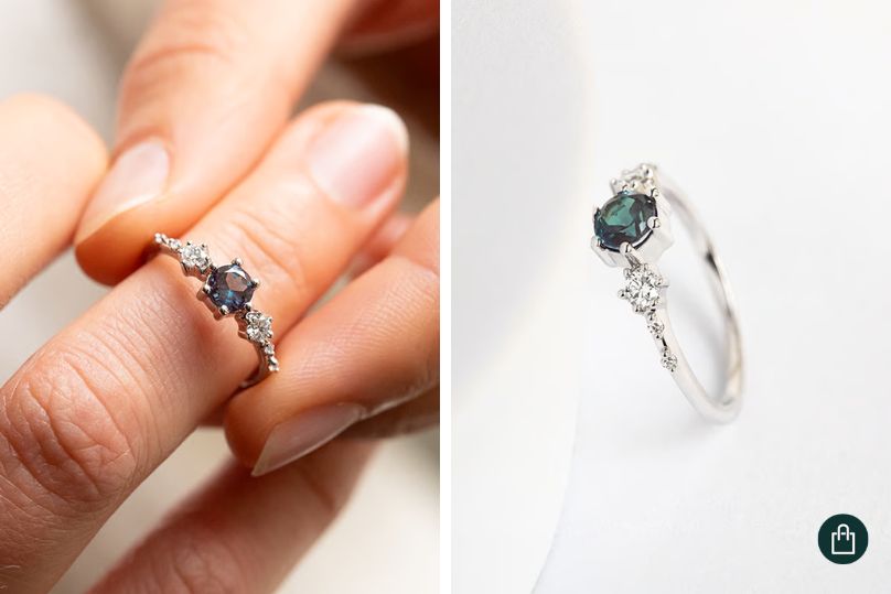 Ring mit Lab-Grown-Alexandrit