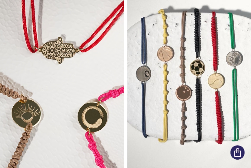 Bunte String-Armbänder