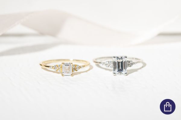 Divorce ring mit Smaragd-Diamant