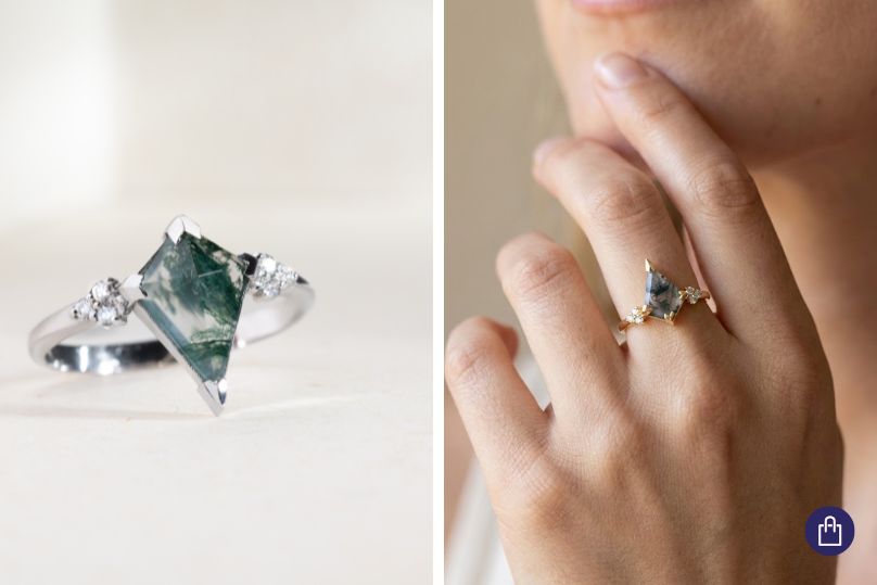 Divorce ring mit Moosachat