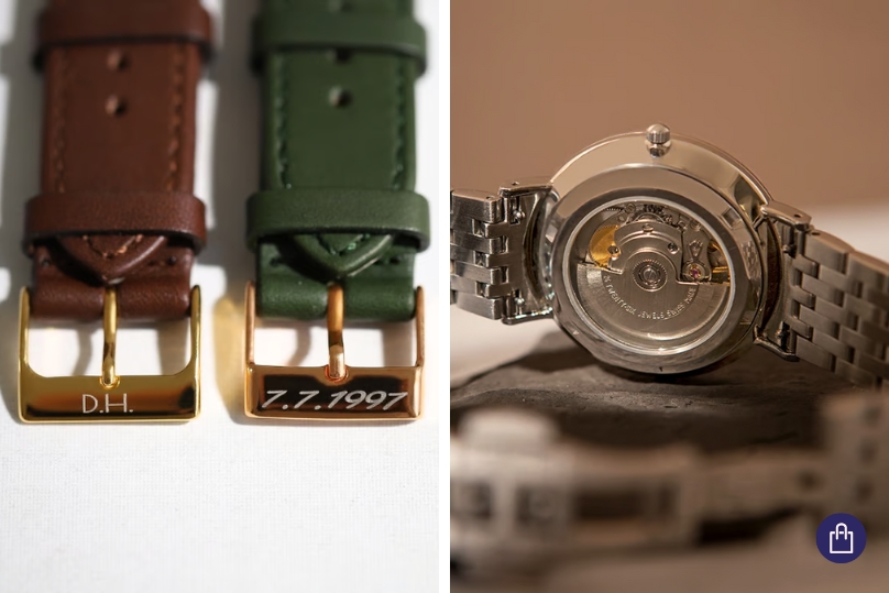 Elegante Uhr mit Gravurmöglichkeit und Personalisierung