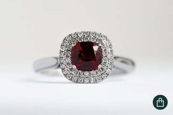 Roter Spinell – Ring Charmaine mit ČGL-Zertifikat