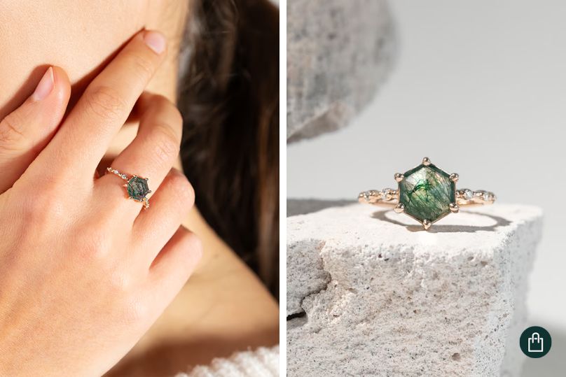 Ring mit Moosachat Sally