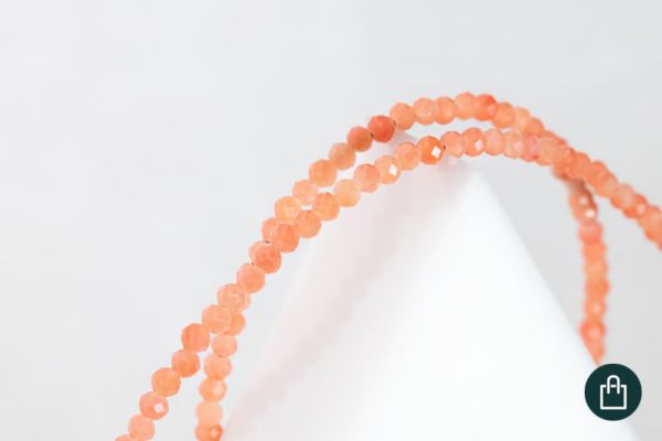 Silberne Kinderkette mit Korallen Bizy