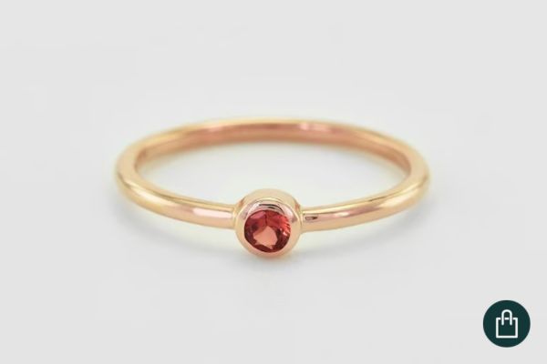 Goldring Emilien mit orangem Saphir