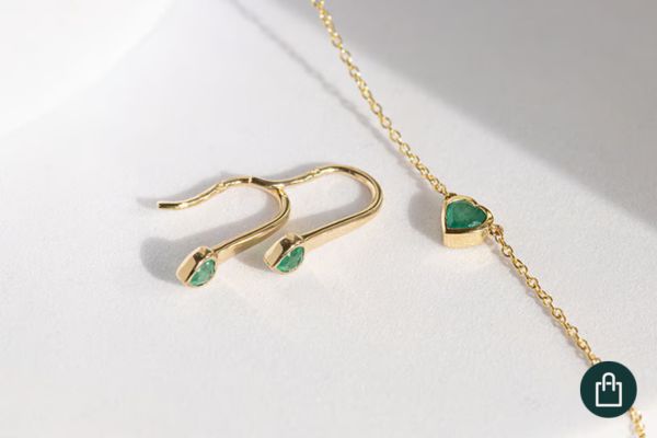 Schmuckset mit Smaragd