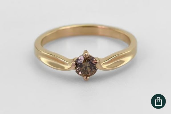 Verlobungsring mit Champagner-Diamant