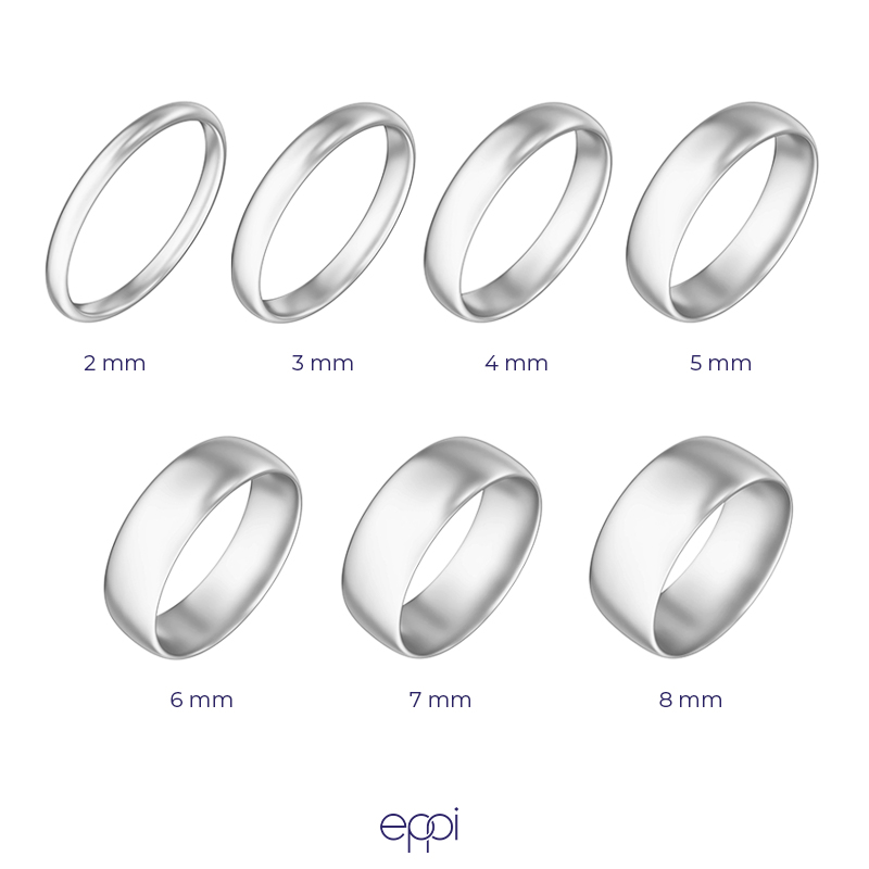 Eternity Ring für Hochzeit und flatter Ring Etensa fit3