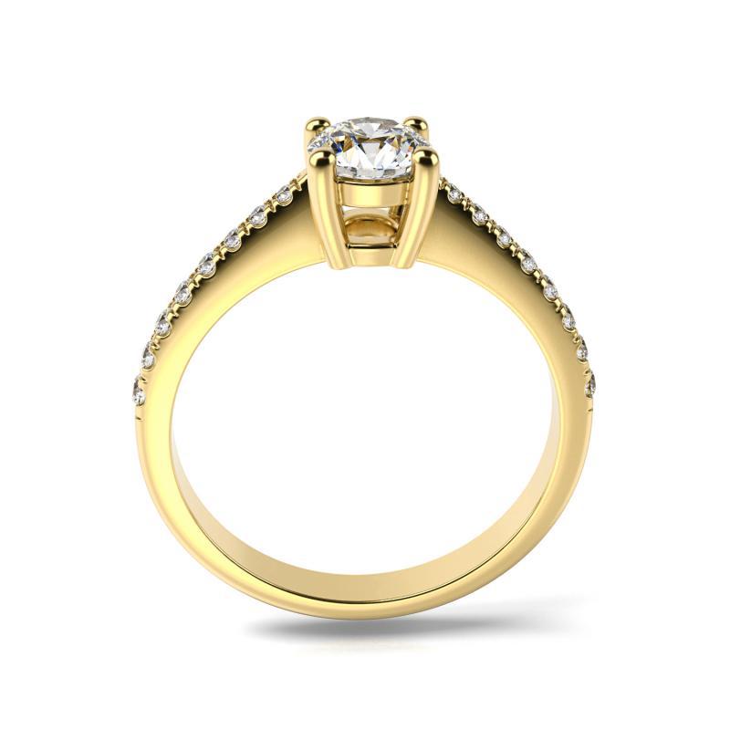 Goldener Verlobungsring mit Diamanten im Pave Stil Dalea 10440