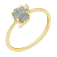 Goldener Ring mit Salt and Pepper Diamanten und Lab Grown Diamanten Kendra