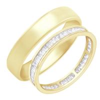 Eternity-Ring mit Baguette-Diamanten und Ring im Komfort-Stil Pascal