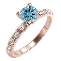 Verlobungsring mit einem zertifizierten fancy blauen Lab Grown Diamanten Megha