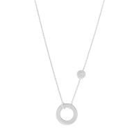 Silberkette mit einem Kreis und einem Diamanten Emelda