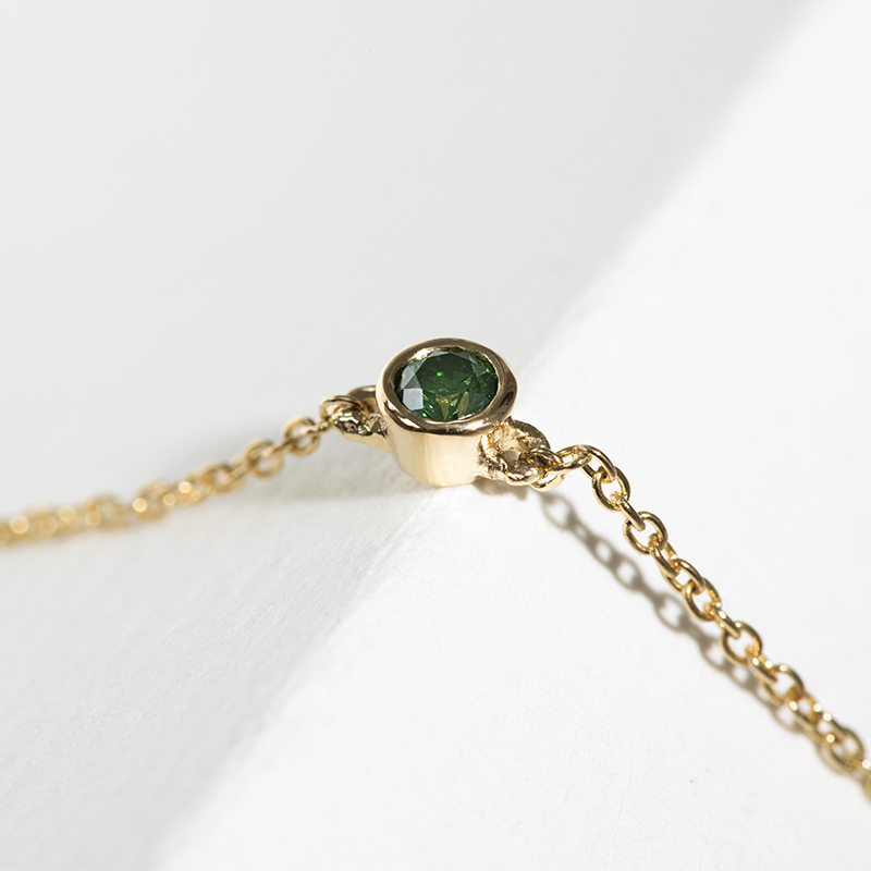 Goldenes Armband mit grünem Diamant Bonato 123130