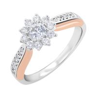 Verlobungsring mit Diamanten in Form einer Blume Evander