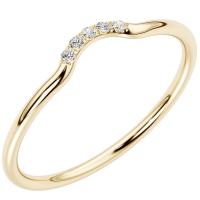 Silberner Ring in leichter V-Form mit Lab Grown Diamanten Cole
