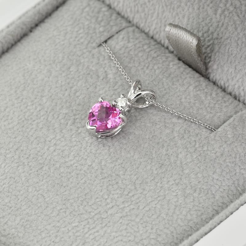 Saphir und Diamant in Halskette in Eppi-Geschenkbox 14750