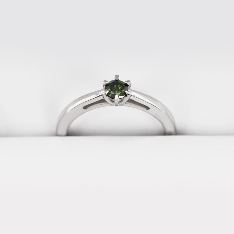 Zarter Verlobungsring mit grünem Diamanten Anyna 15190
