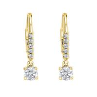 Goldene Hängeohrringe mit 0.2ct Lab Grown Diamanten Sumaya