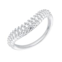 Gewellter halber Eternityring aus Gold mit Diamanten Sven