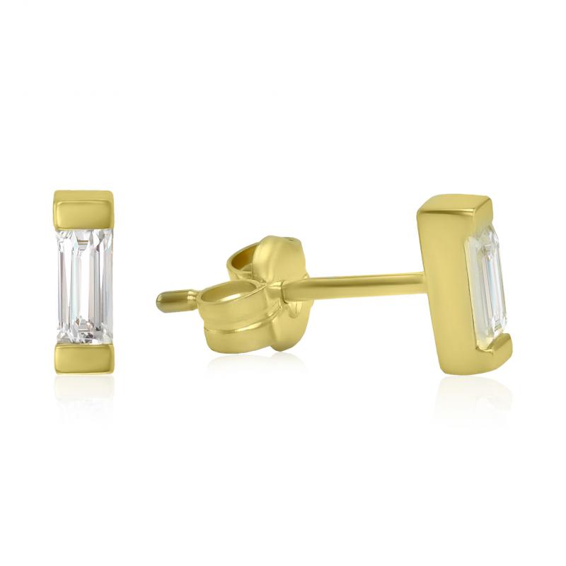 Minimalistische Ohrringe mit Baguette Saphiren Reilly 20830