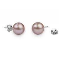 Ohrringe mit 8-8.50 mm lavendelfarbenen Perlen Eeah