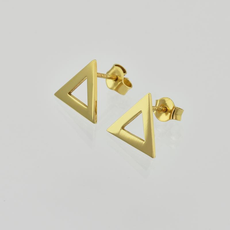 Goldene maxi Dreieck-Ohrringe Beli 28690