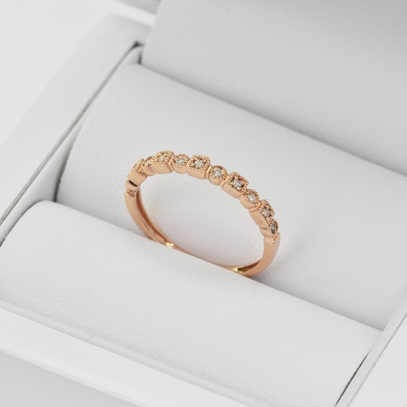 Ring aus Gold mit Diamanten halbbesetzt Chryssa 29100