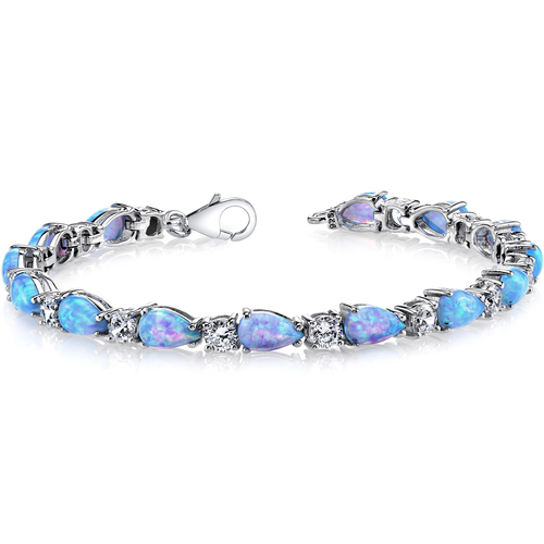 Silber-Armband mit blauen Opalen