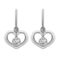 Goldene Ohrringe für Kinder in Herzform Ariel