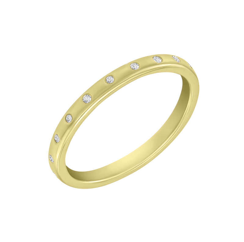 Goldene Eternity Trauringe mit Diamanten Miomi 34750