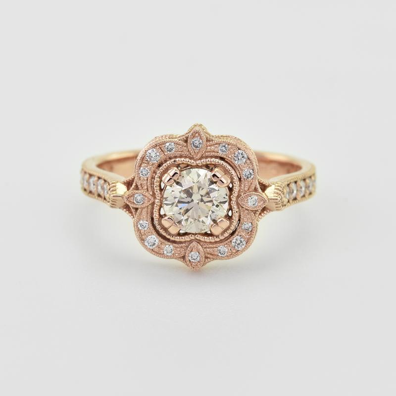 Verlobungsring im Vintage-Stil aus Gold mit Diamanten Lomenie 35770