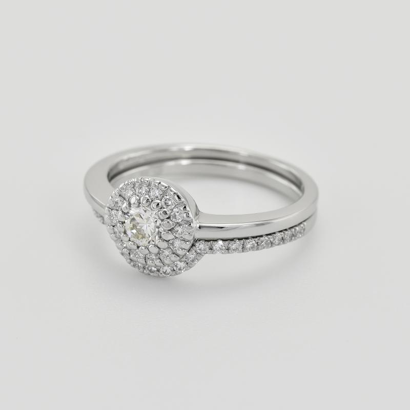 Verlobungsset mit Halo Ring und Diamanten Lieta 39390