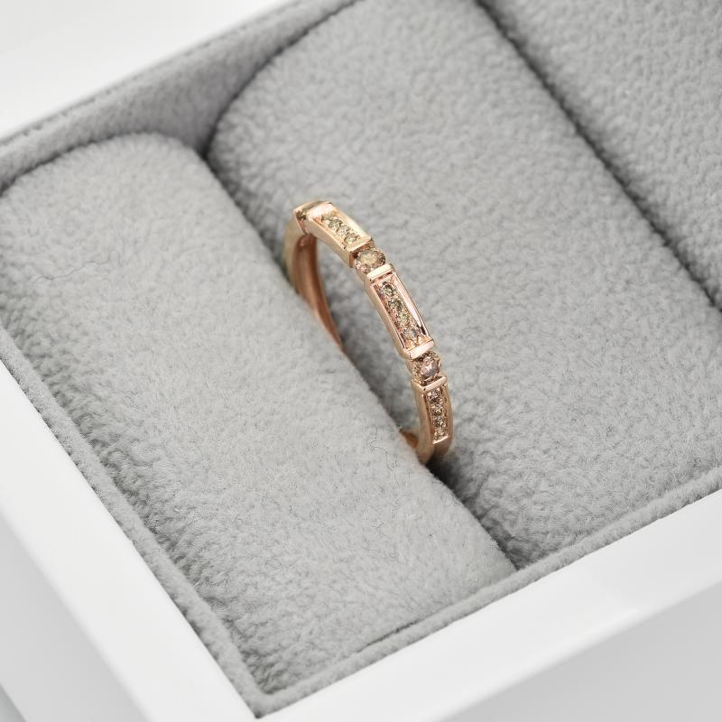 Memoire Ring aus Gold mit Champagner Diamanten Salome 39690